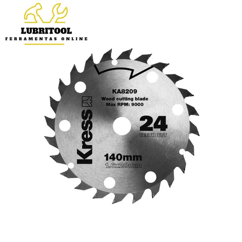 KRESS Disco Corte Madeira 140x1,6x20mm 24/48 Dentes KA8209(15) | NOVOS