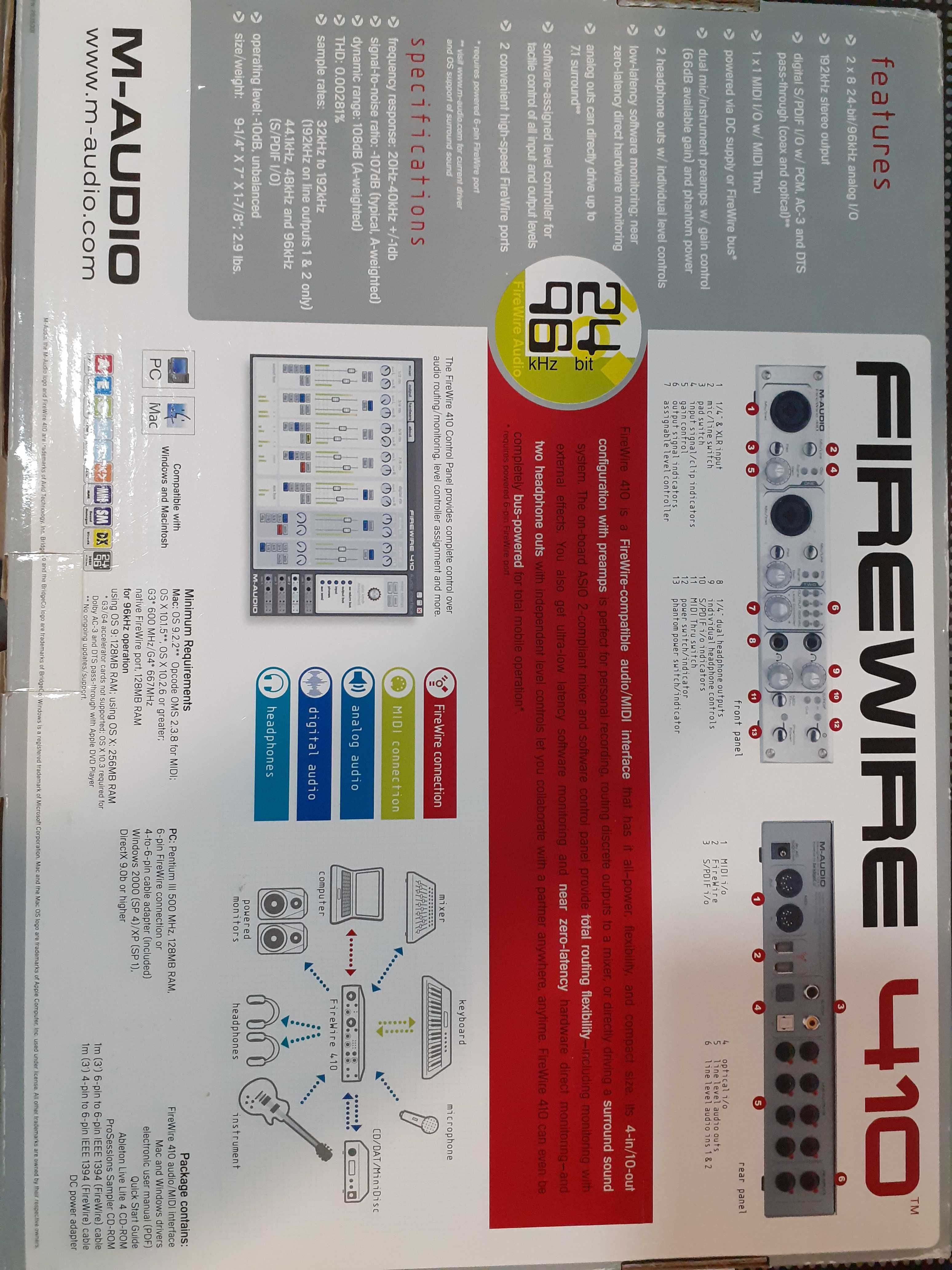 Interface M-Audio Firewire 410