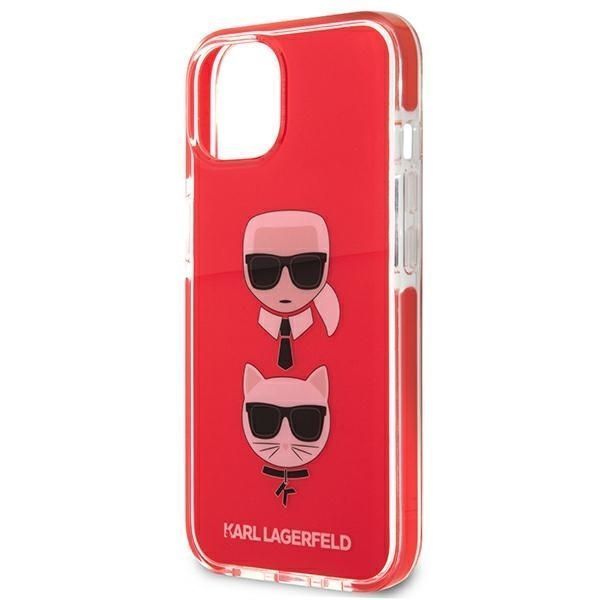 Etui Karl Lagerfeld "Karl & Choupette" do iPhone 13 Mini - Czerwony