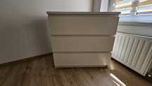 Komoda biała ikea malm 3 szuflady