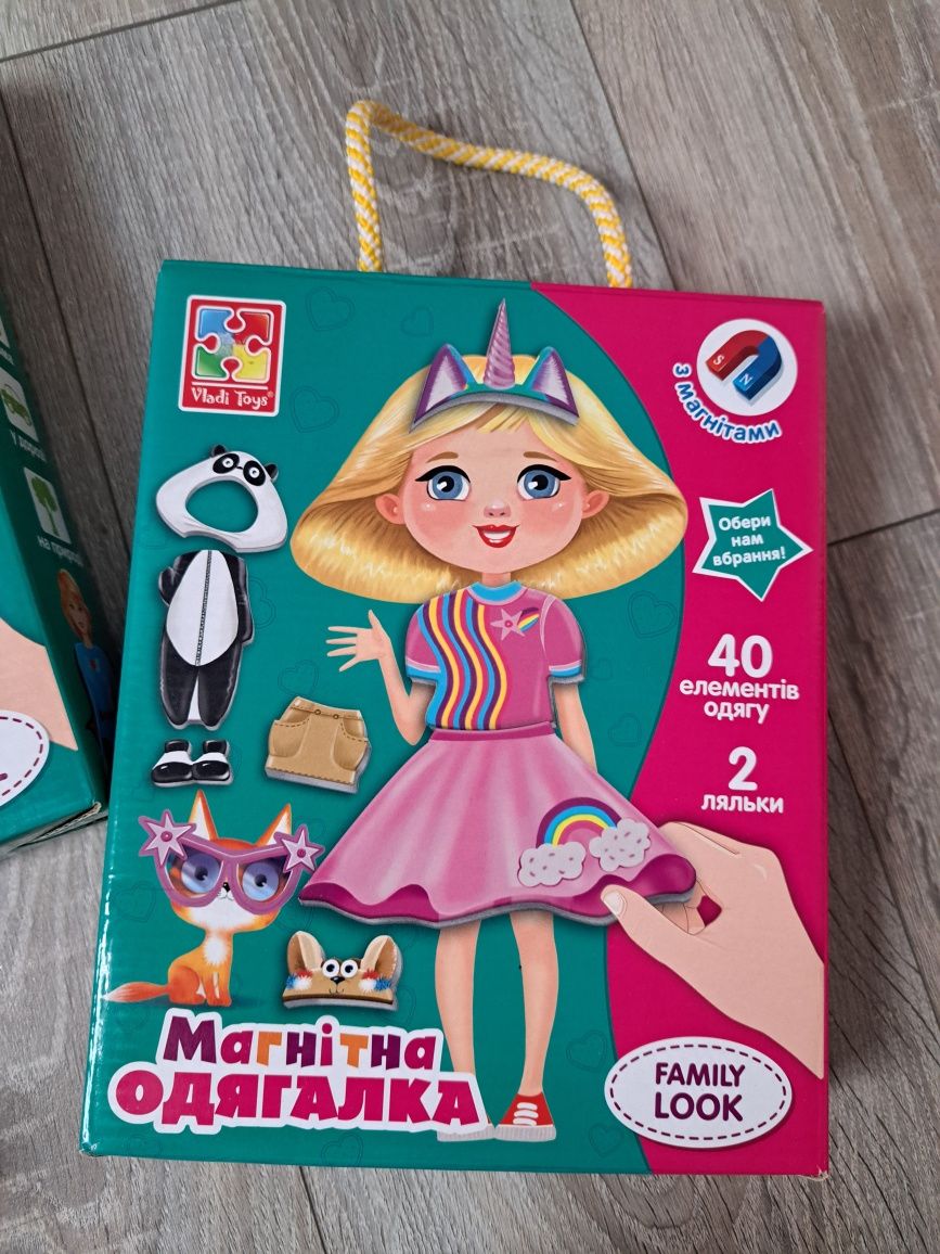 Магнітна одягалка Vladi toys/настільна гра для дівчаток