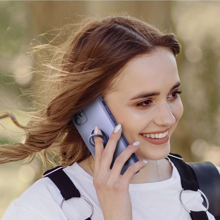 Futerał SILICONE RING do SAMSUNG A17 fioletowy