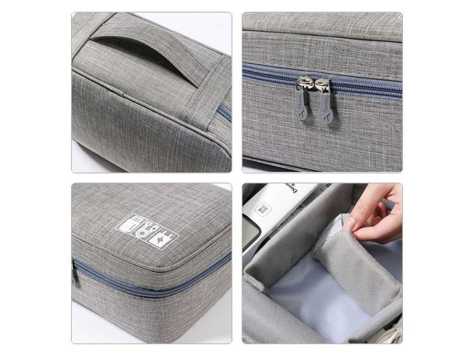 Organizer kuferek podróżny torba etui na ładowarki i kable