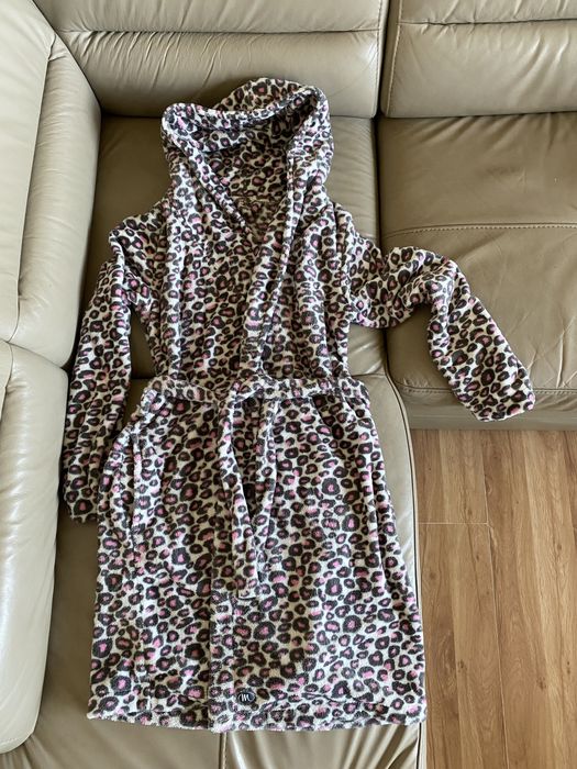 Szlafrok M szarość plus róż