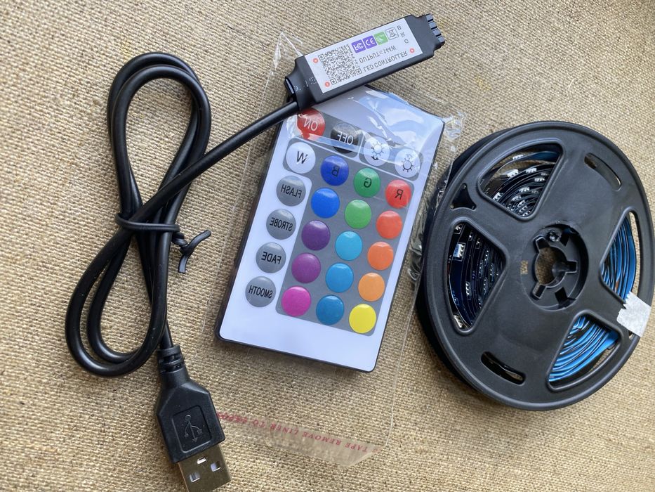 Tasma led RGB z czujnikiem dzwieku
