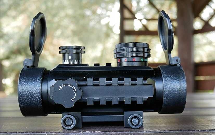 Kolimator Celownik RED DOT 1x35 z szynami RIS - Korekta Sniper