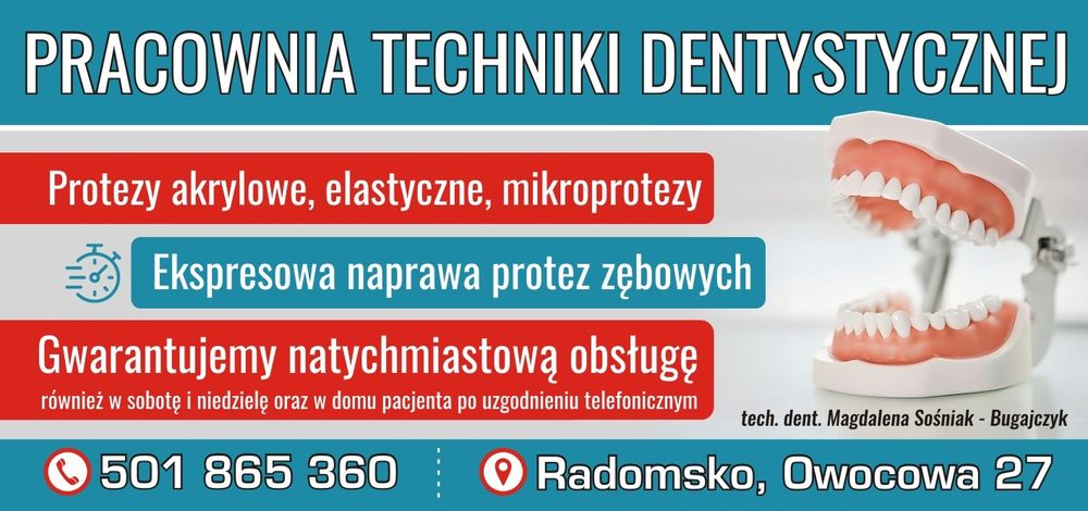 Naprawy protez zębowych