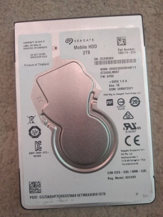 Жёсткий диск 2 ТБ продам