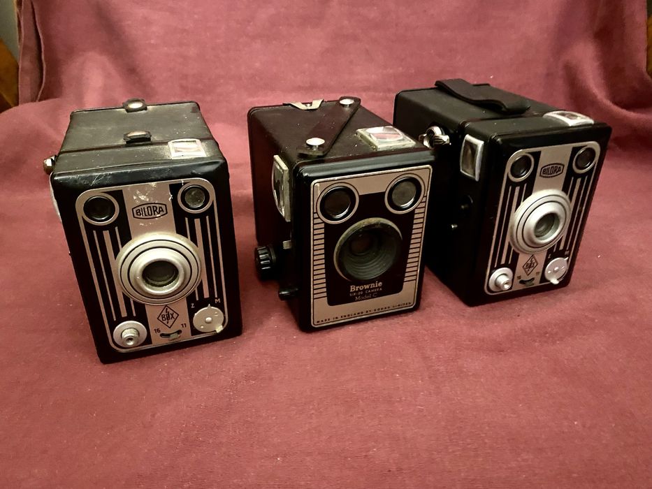 Cameras fotograficas tipo “caixote” Kodak e Bilora