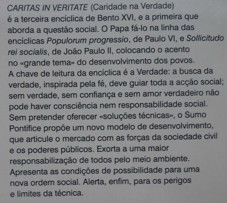 Caridade na Verdade (Carta Encíclica de Bento XVI)