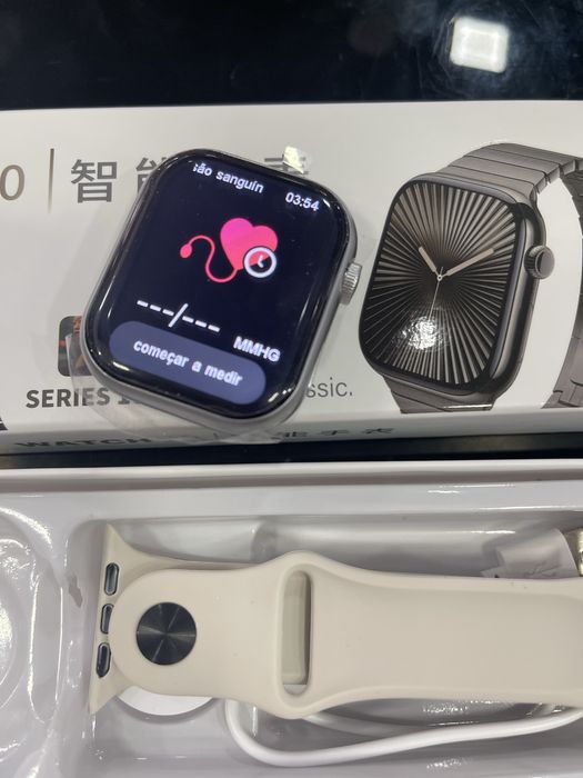 Smart watch 10 cor creme