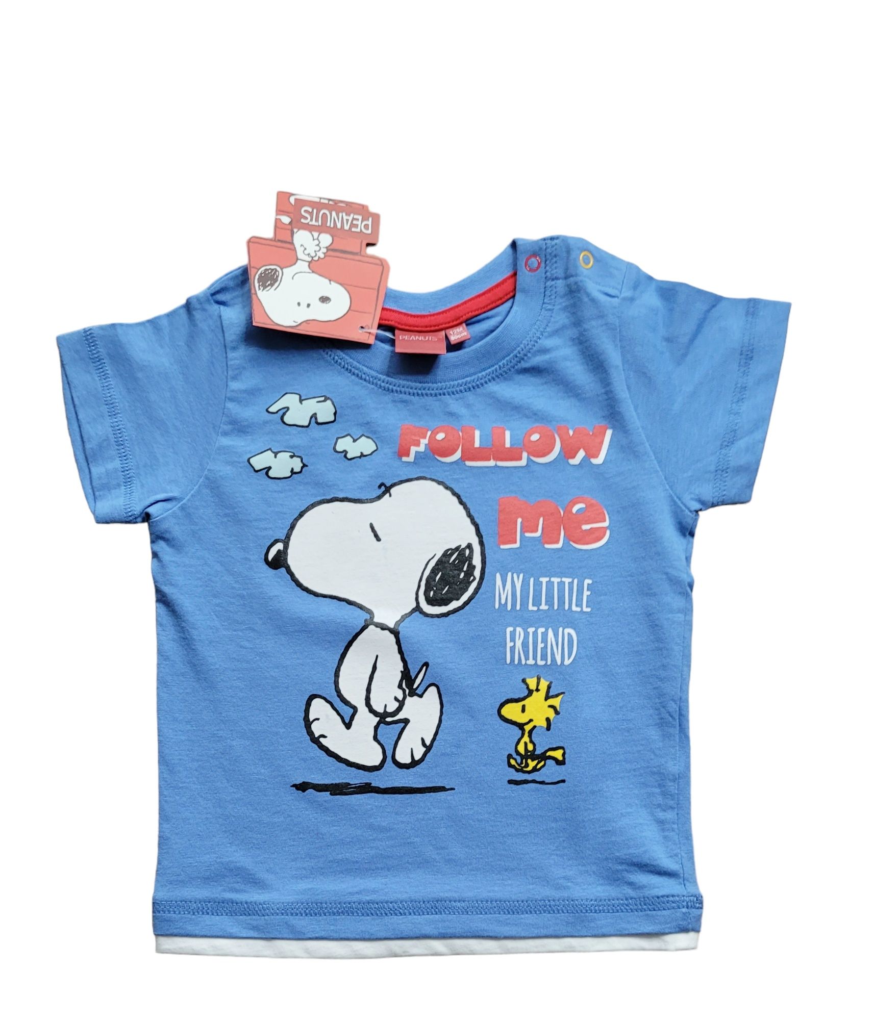 Bluzka krótki rękaw peanuts 80cm koszulka t-shirt