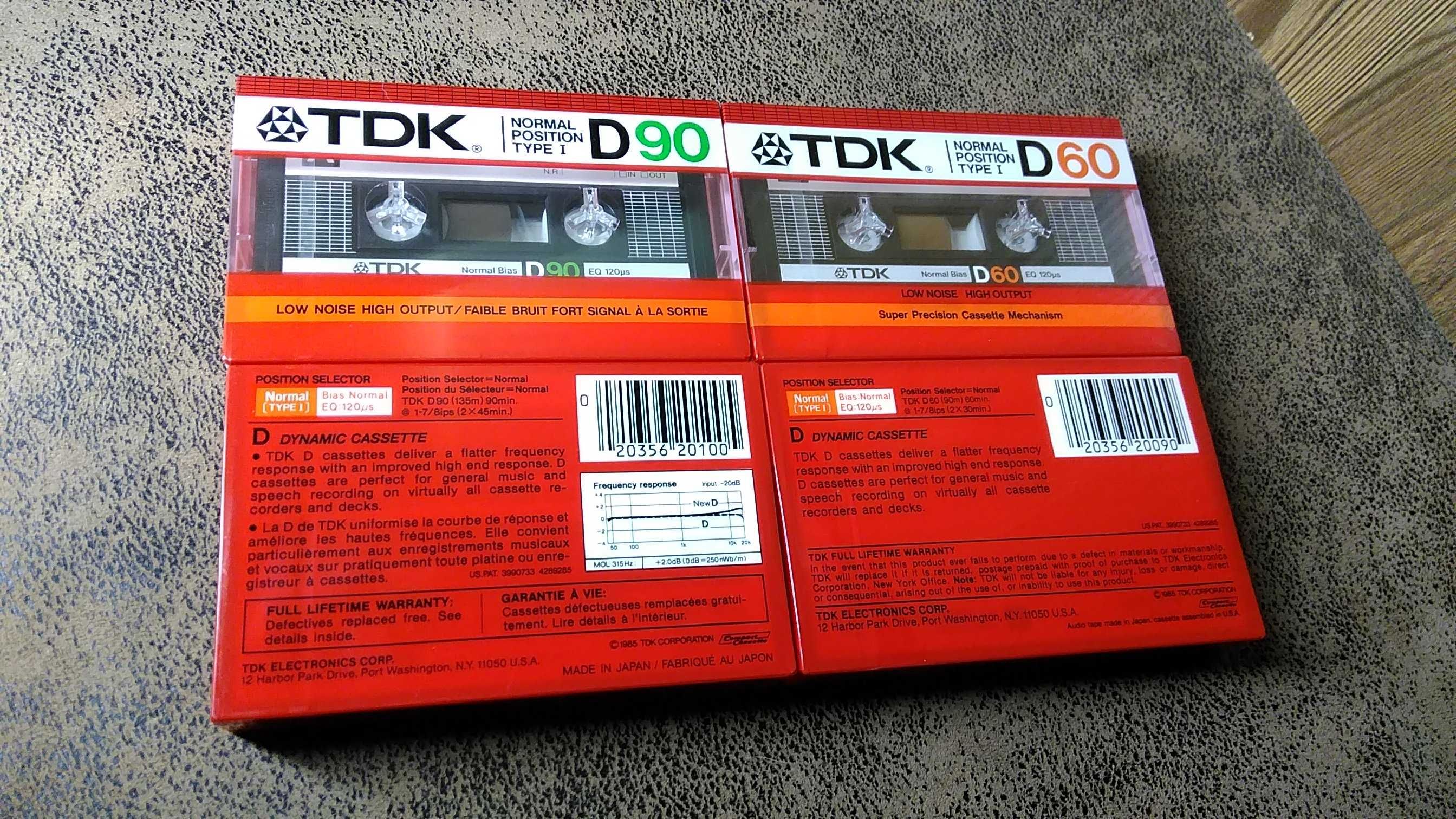 Аудіокасети  TDK D  60-90   нові 85р86р