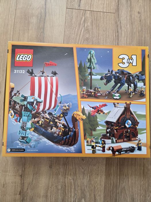 LEGO Creator 3 w 1 31132 Statek wikingów i wąż z Midgardu