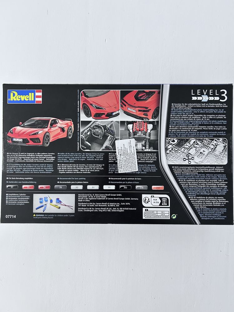 Samochód Corvette C8 Coupe model Revell 07714