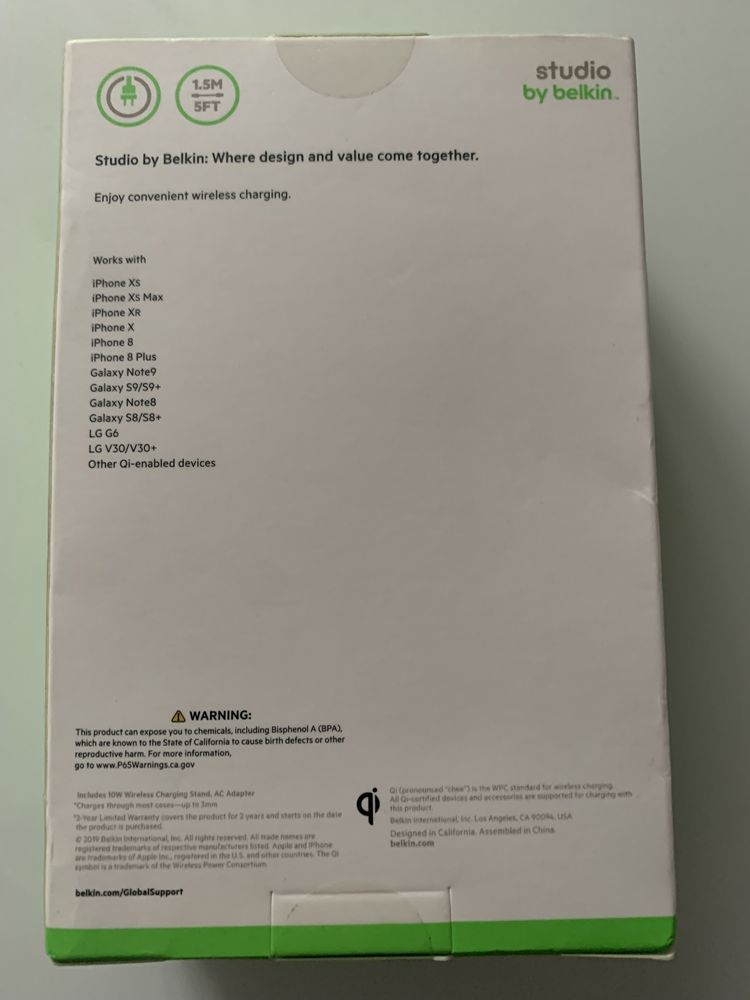 Ładowarka indukcyjna Belkin 10w, NOWA, Iphone Samsung LG