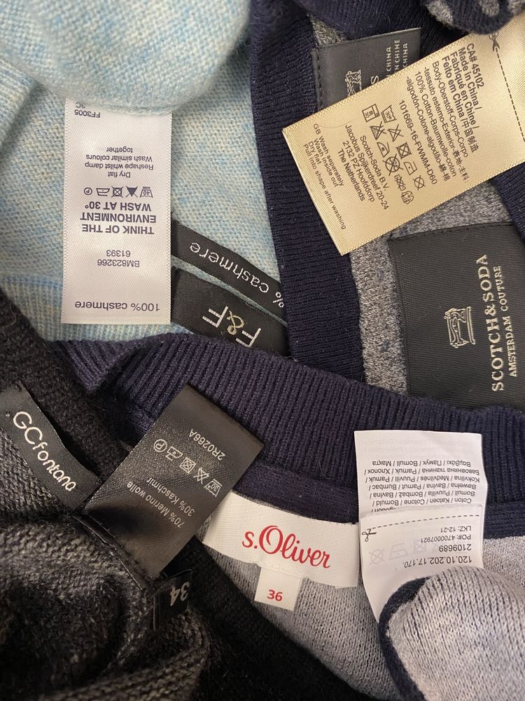 Scotch & Soda, s’Oliver джемпер, светр шерсть/кашемір S/M