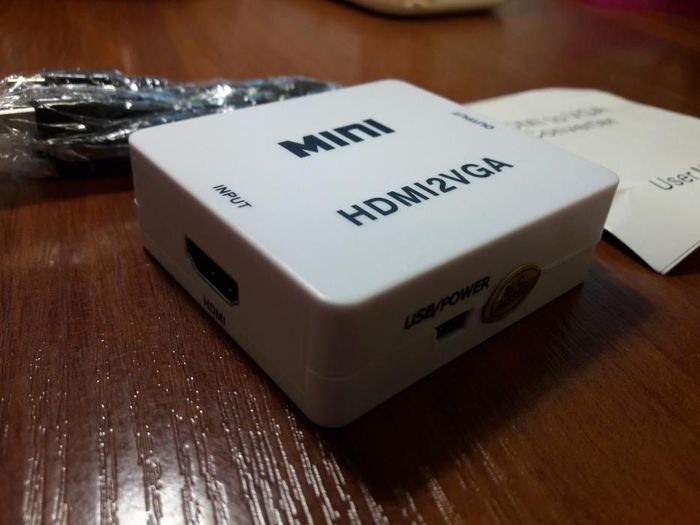 Конвертер переходник HDMI->VGA USB питание+звук HDMI2VGA T2 т2 ps3 ps4