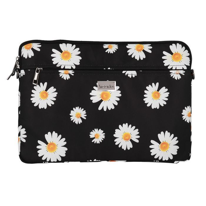 Wonder Sleeve Laptop 15-16 cali stokrotki czarne
