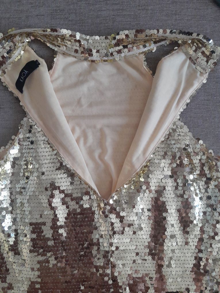 Vestido Lantejoulas Dourado kaoâ o