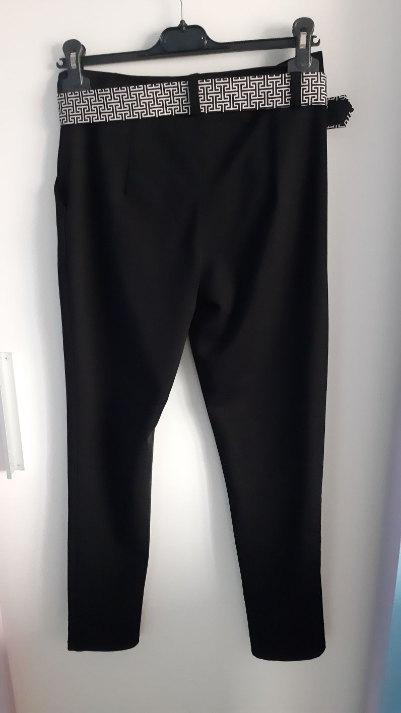 Czarne eleganckie spodnie L