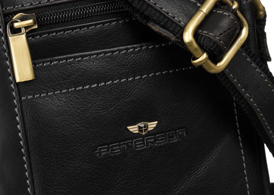 skórzana torba męska do pracy — peterson