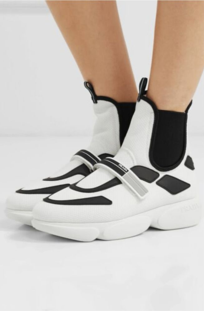 Кросовки  Prada Cloudburst High Top White Black