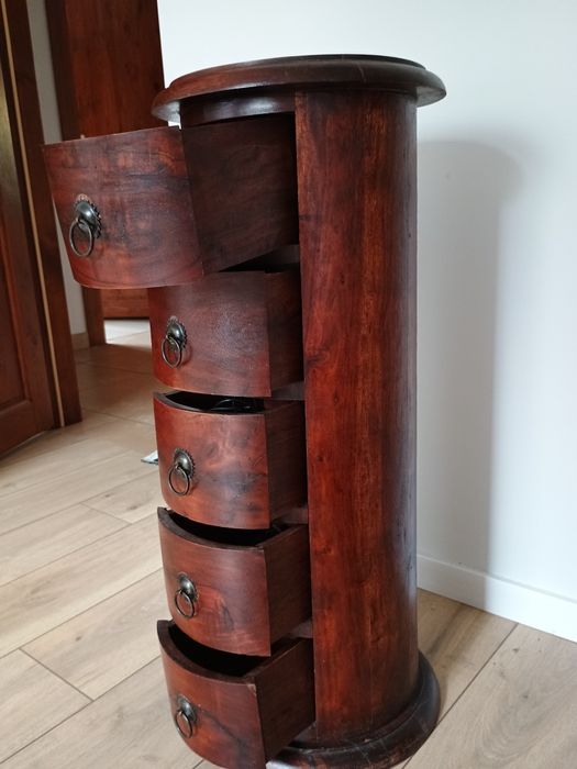 Komoda okrągła lite drewno