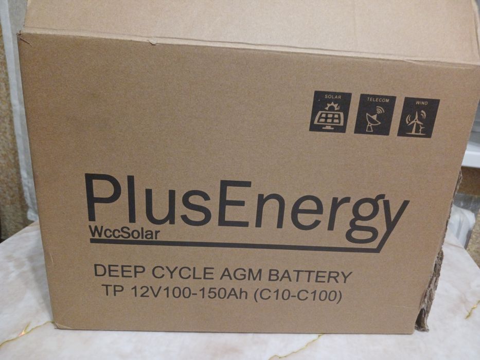 Акумулятор гелевий для резервного живлення,  12V AGM 150Ah 12v PlusEne