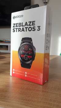 Zeblaze Stratos 3 czarny smartwatch nowy rozmowy strava gps