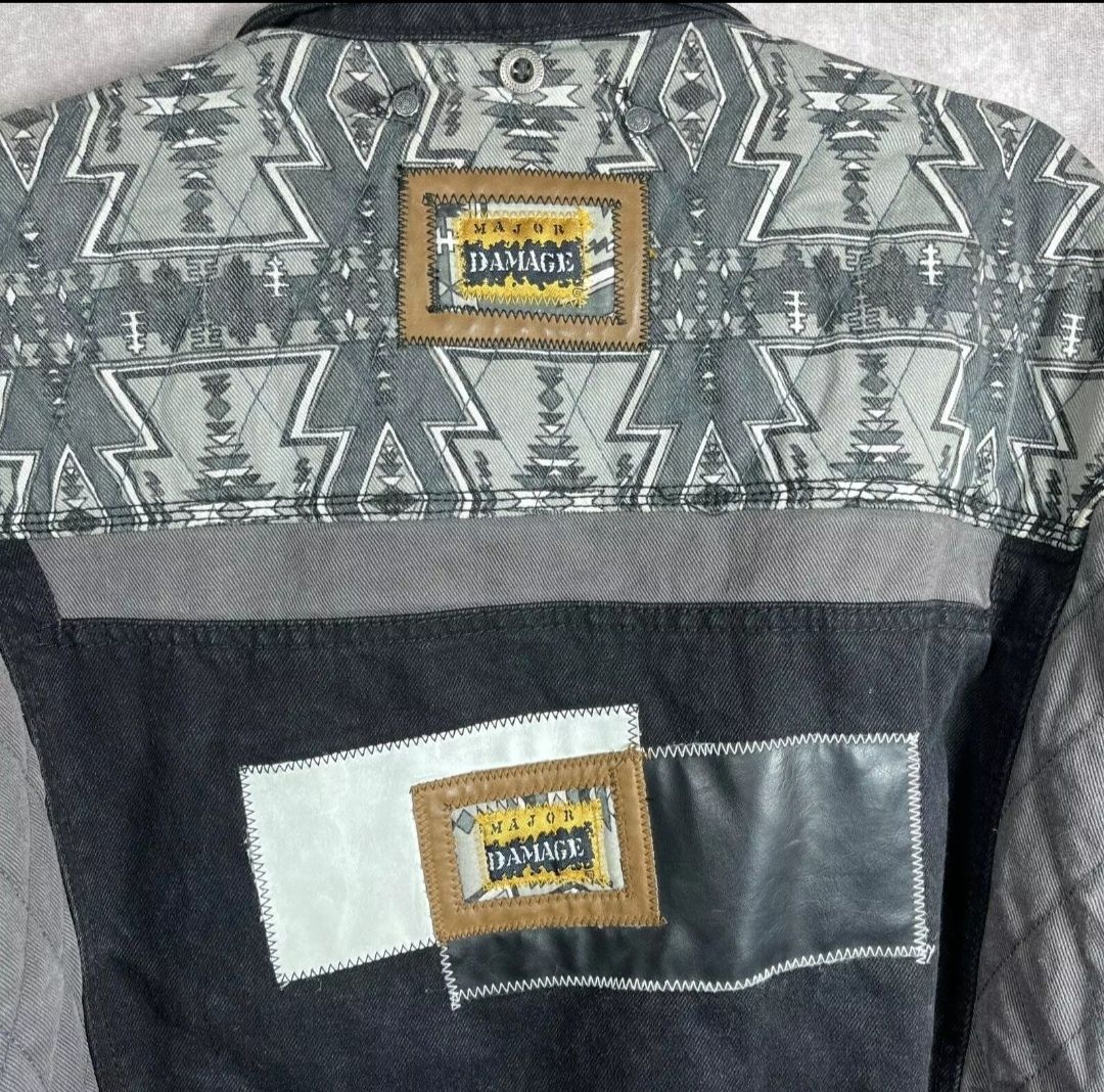 Kurtka jeansowa aztec vintage retro Major Damage 80s 90s