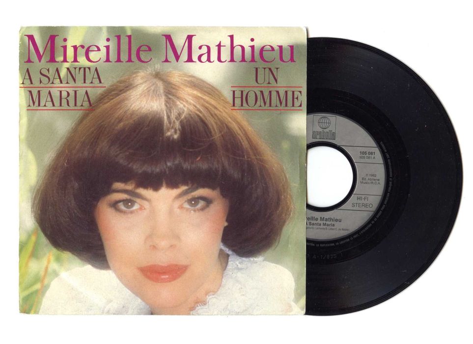 Mireille Mathieu – A Santa Maria / Un Homme 7", Ariola BDB-