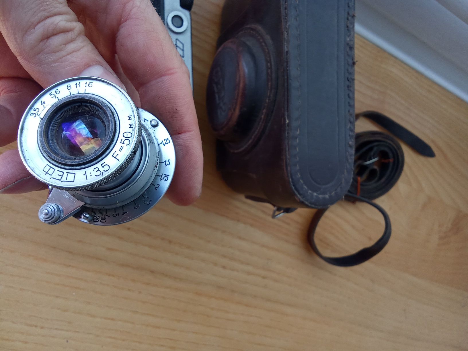 analogowy aparat fotograficzny Fed  2 obiektyw Fed 3.5 50mm