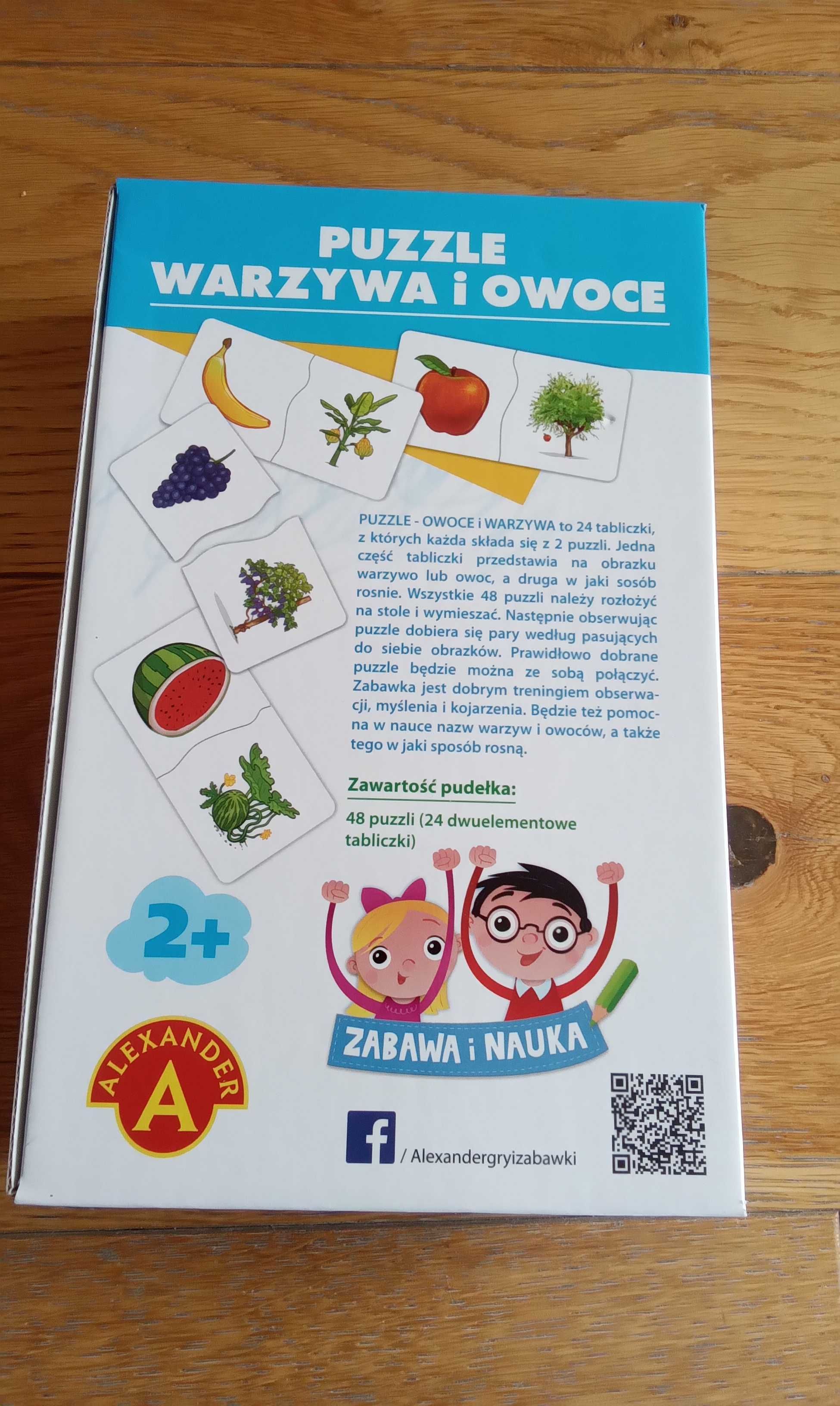Alexander gra edukacyjna puzzle warzywa i owoce