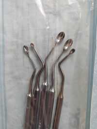 Narzędzia dentystyczne łyżeczki zębodołowe boczne zestaw 5 sztuk