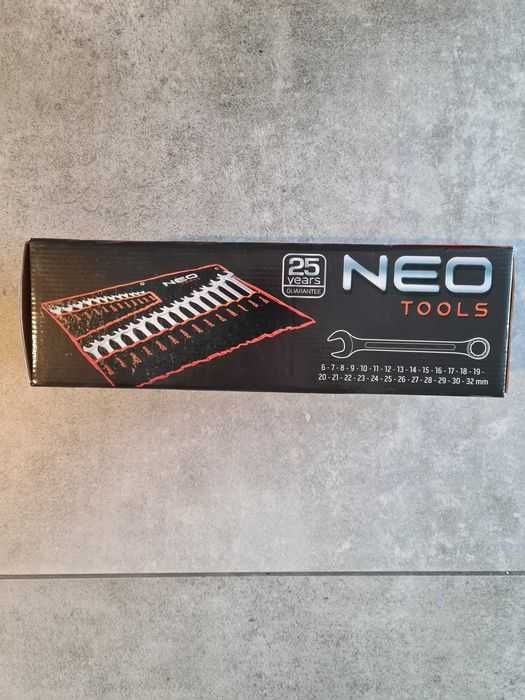 Zestaw Neo Tools klucze płasko-oczkowe Nowe