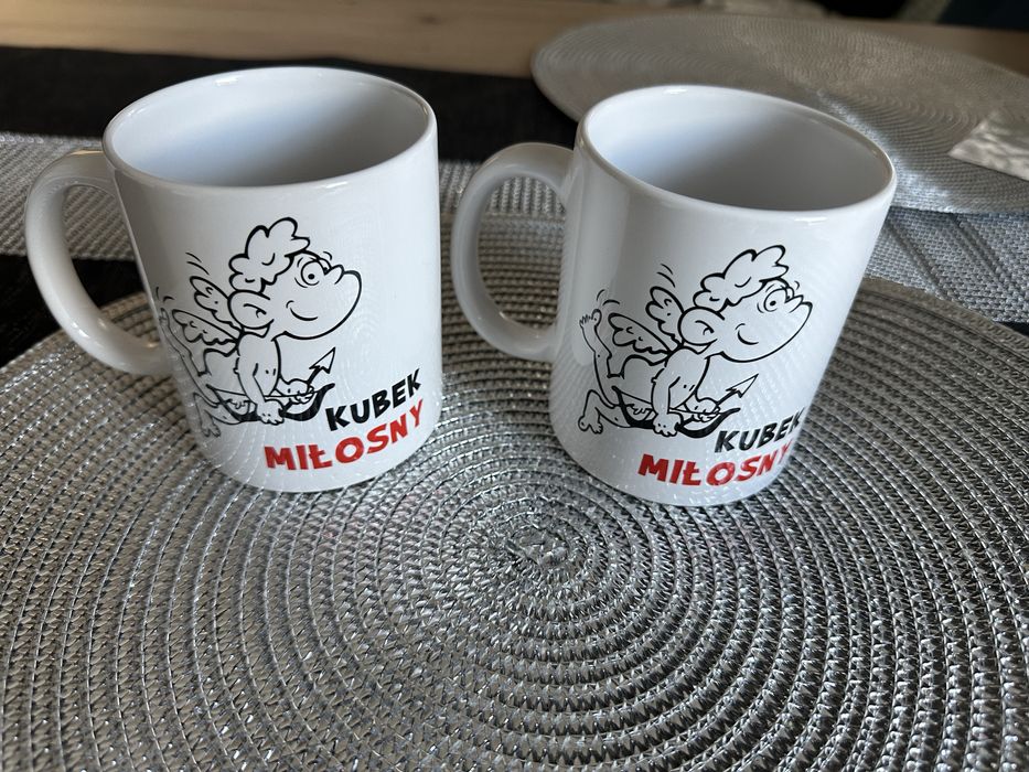 Kubki 2 sztuki biale komplet