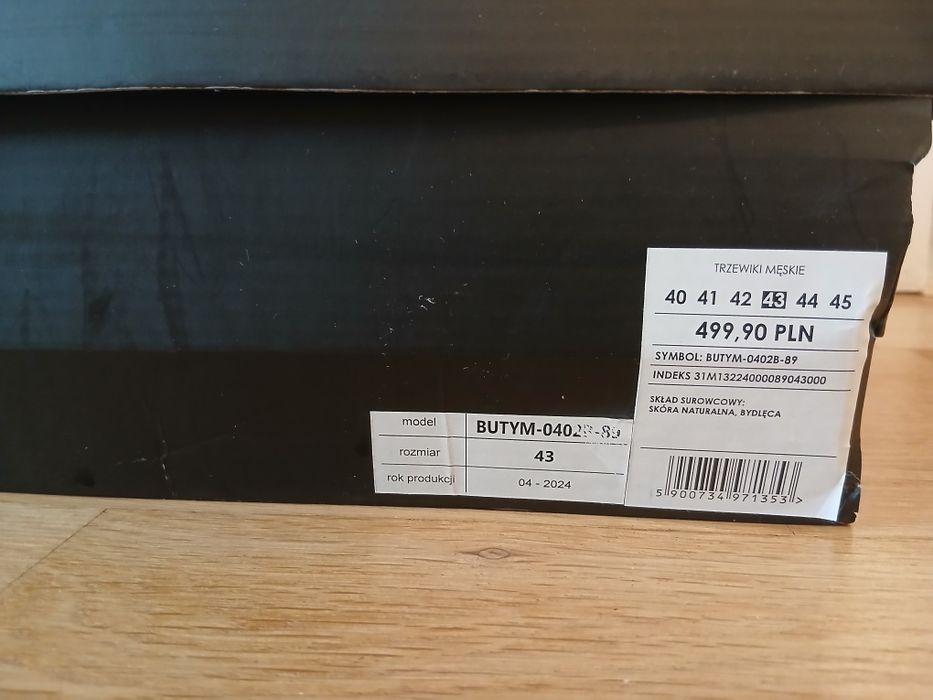 Ochnik 43 buty męskie kozaki sztyblety botki skóra