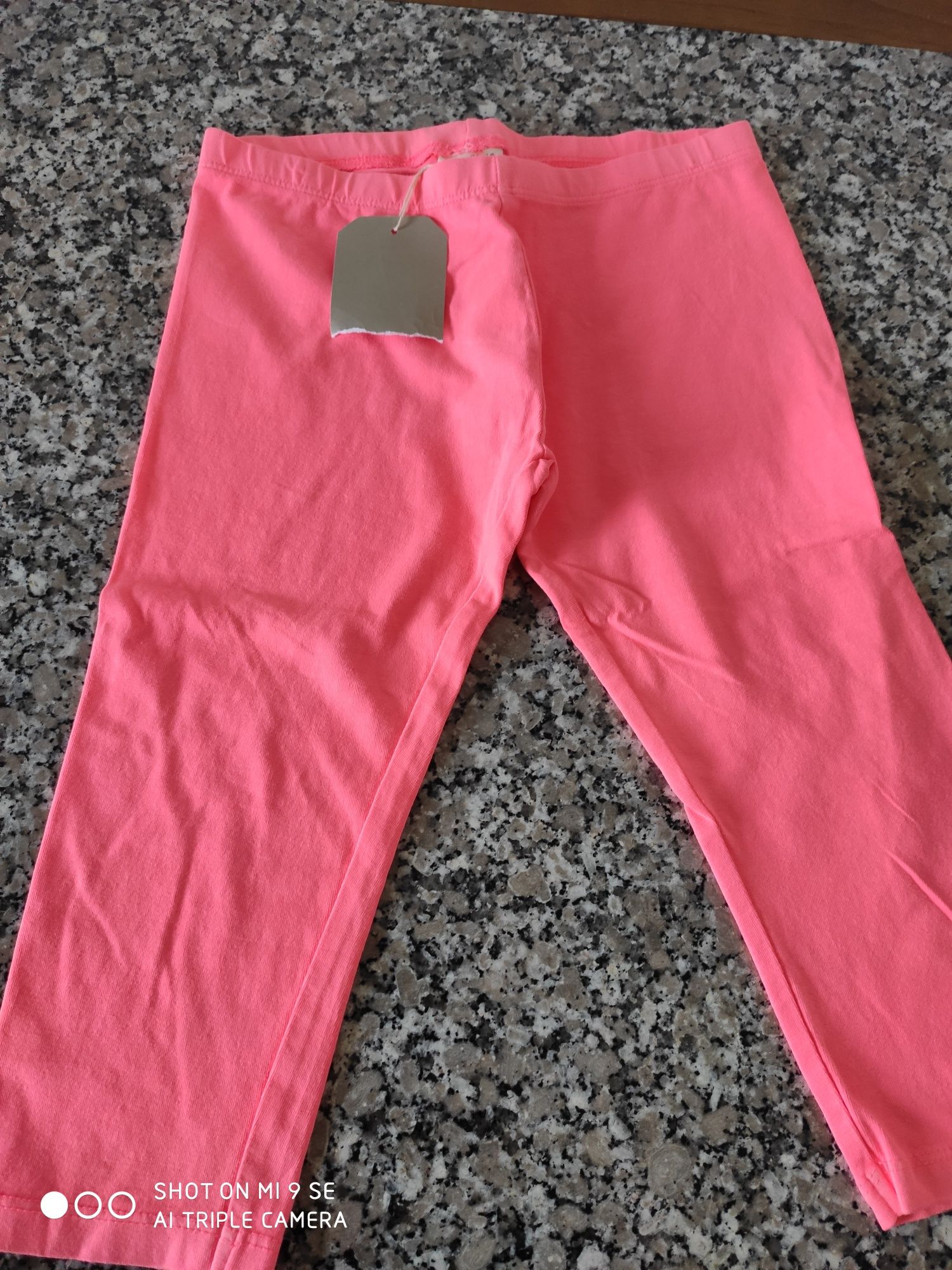 Lote de 5 leggings novas menina t7-8