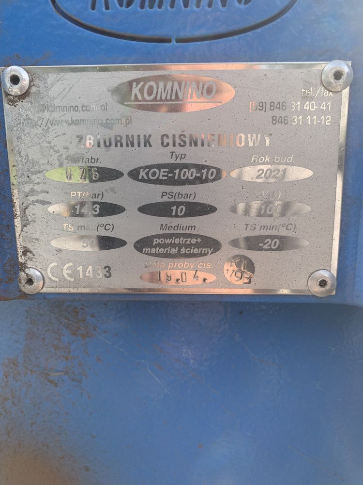 Piaskarka 100L + kompresor 3.1 m3
