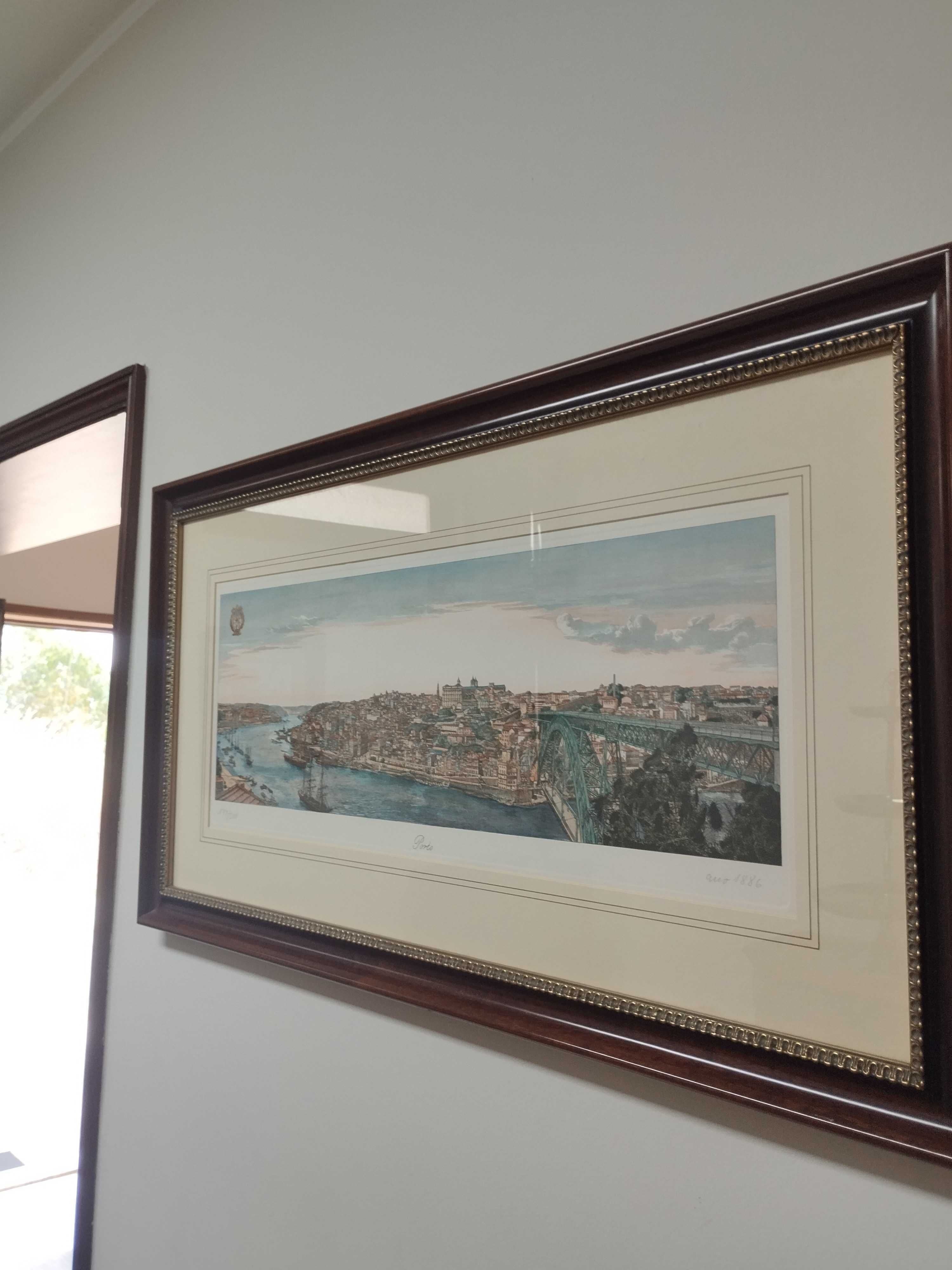 Quadro grande cidade do porto antigo