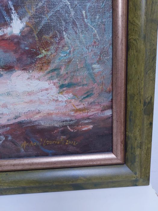 Obraz Andzej Czarnota PODLASIE olej na płótnie 80x65cm