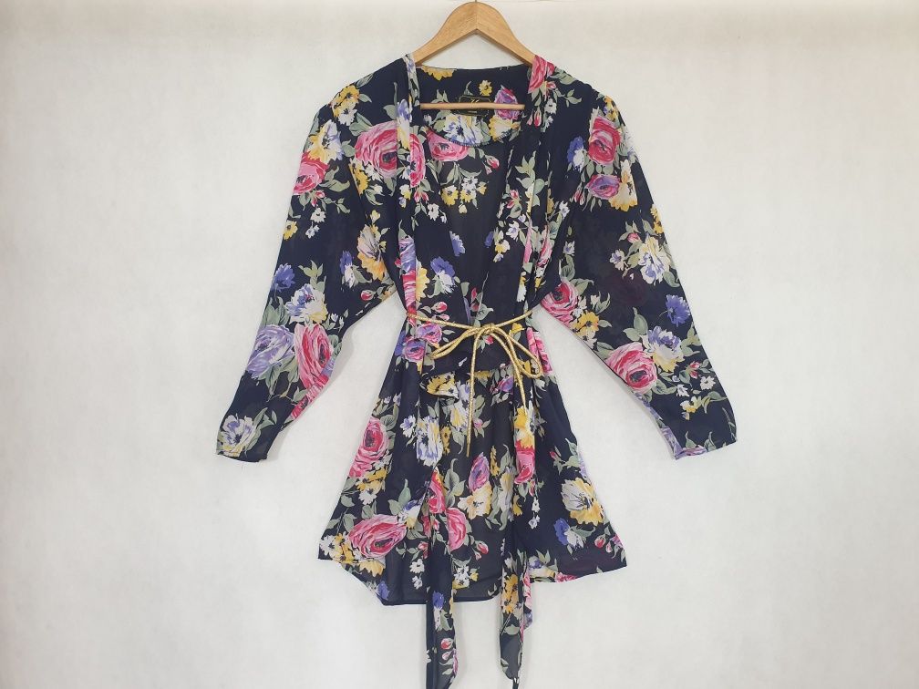 Kimono w kwiaty, narzutka , blezer XL