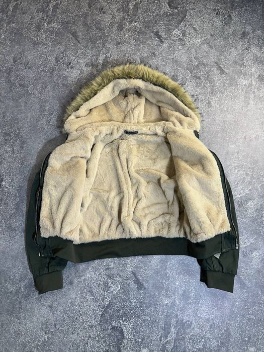 Бомбер с мехом хутром аляска куртка курточка пуховик alpha industries