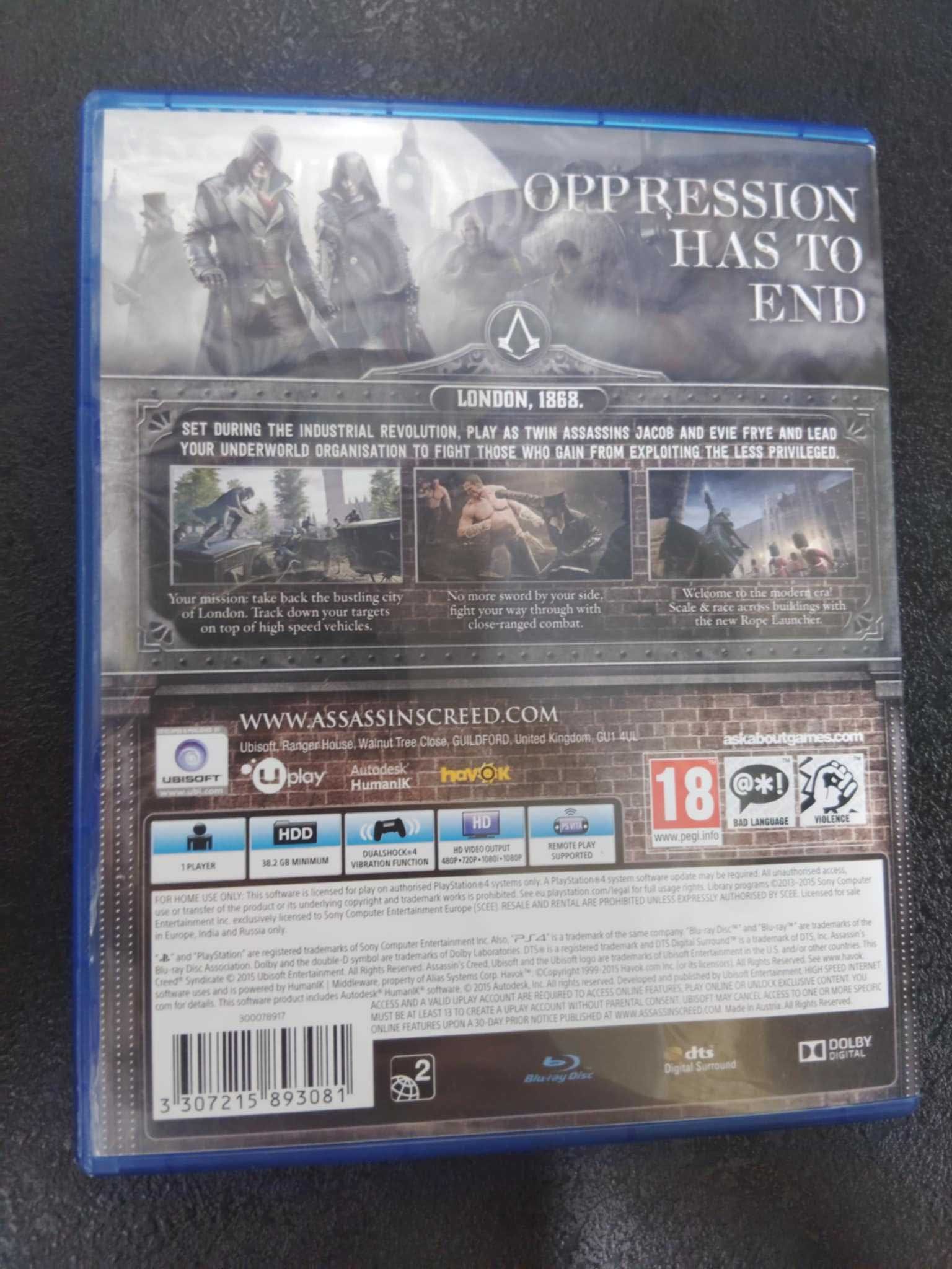 Assassin's Creed Syndicate PS4 Gra tylko po Angielsku