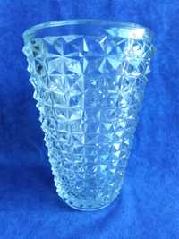 Szklany wazon szkło przezroczyste wzór Brillant