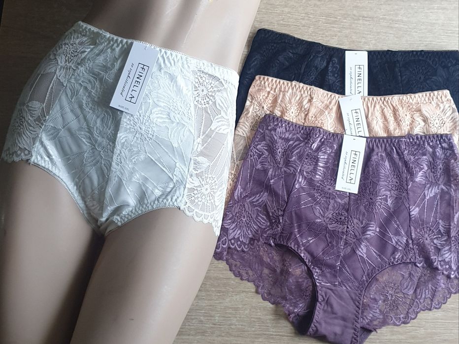 4×Damskie majtki figi z wysokim stanem 3 XL