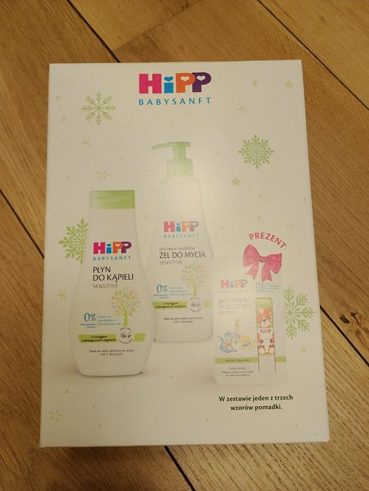 Hipp zestaw żel i płyn do kąpieli +gratis pomadka