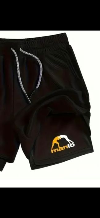 Rashguard czarny + spodenki czarne treningowe 2w1 rozmiar L (EU: S/M)