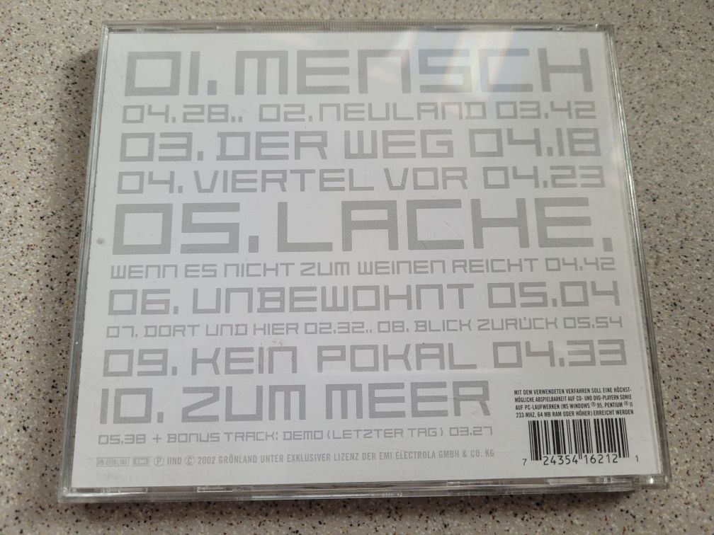 CD Herbert Grōnemeyer Mensch 2002 EMI